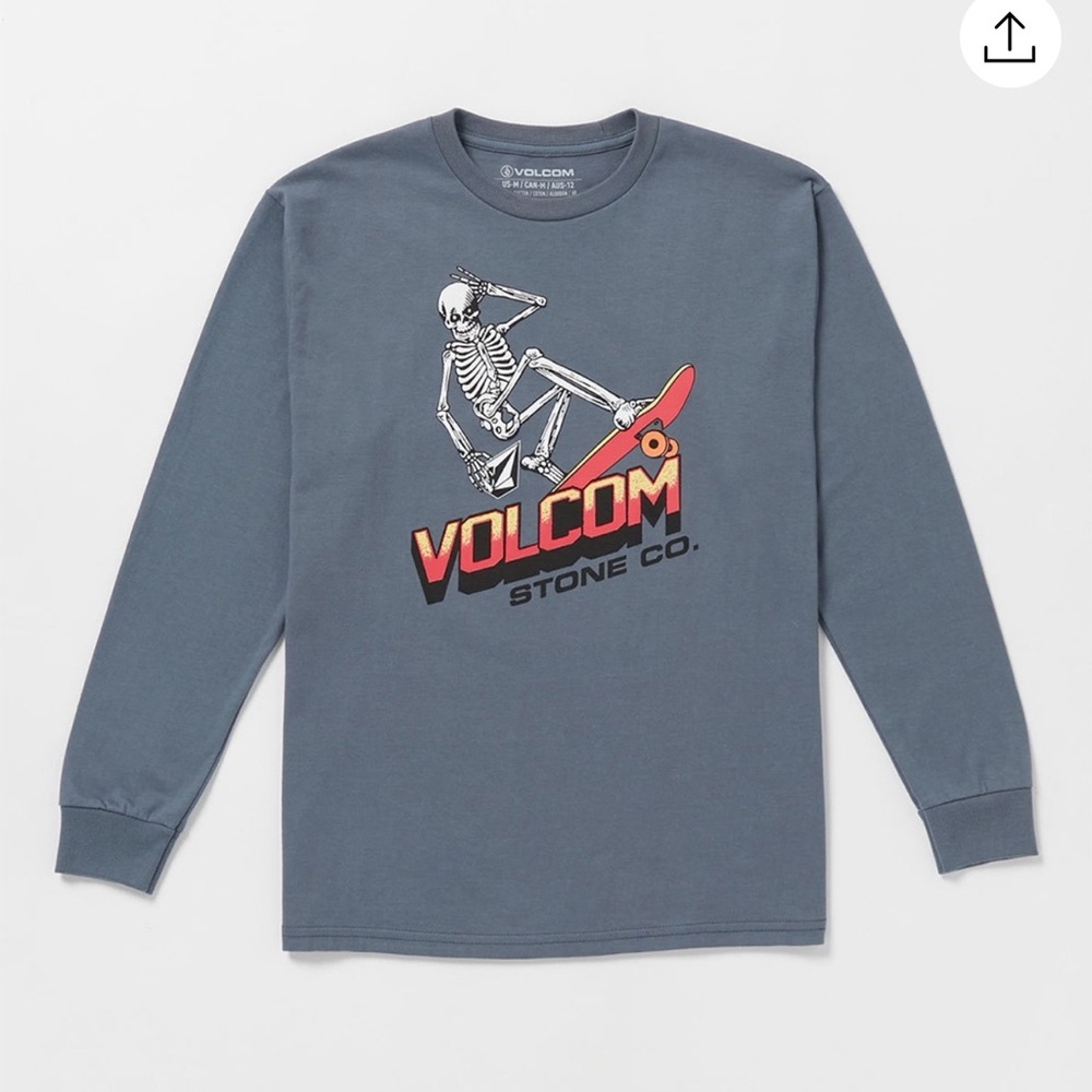 💥 3 for $15 💥Volcom Bone Slide Graphic Long Sleeve Shirt. Boys size XL